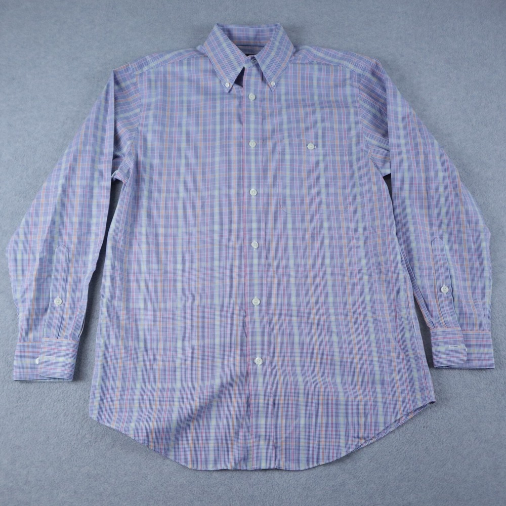 Orvis Shirt Mens Medium Casual Pocket Button Down Colorful Plaid Long Sleeve